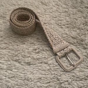 Y2K bebe White Woven Belt